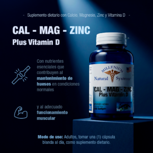Cal Mag Zinc Plus Vitamin D x 100 Softgels - Image 4