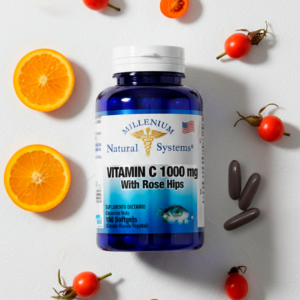 Vitamin C 1000 mg Rose Hips x 100 Softgels - Image 2