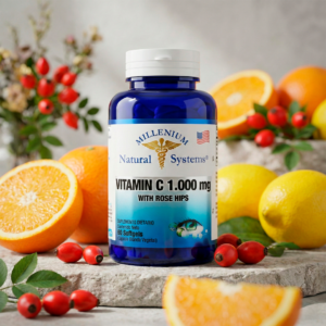 Vitamin C 1000 mg Rose Hips x 60 Softgels - Image 2