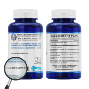 Vitamin E 400 UI + Zinc x 100 Softgels - Image 3