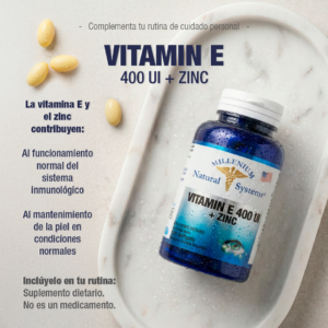 Vitamin E 400 UI + Zinc x 100 Softgels - Image 4