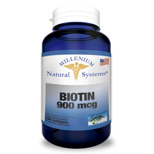 suplementos dietarios biotina 900 mcg 100 softgels, Millenium Natural Systems
