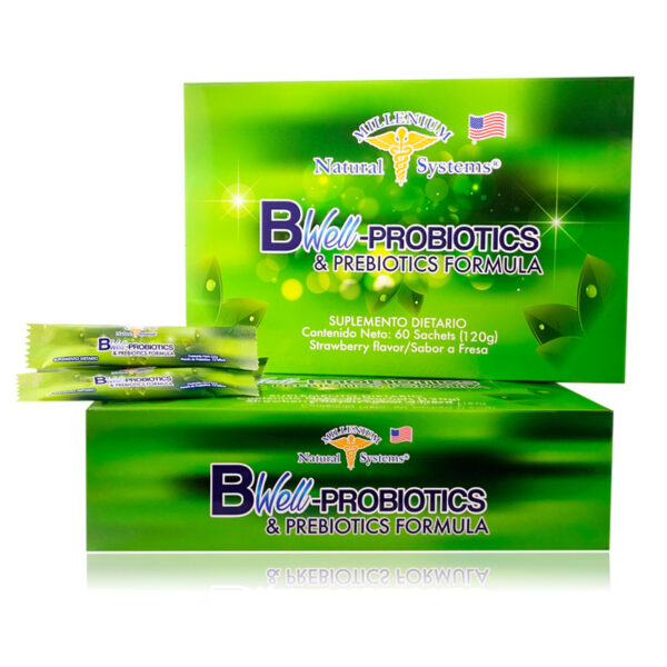 suplementos dietarios Bwell Probiotics & Prebiotics 60 Sachets, Millenium Natural Systems
