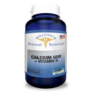 suplementos dietarios Calcium 600 + vitamina D 60 softgels, Millenium Natural Systems