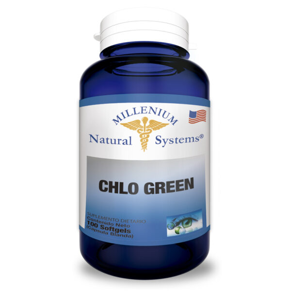 suplementos dietarios Chlo green 100 softgels, Millenium Natural Systems