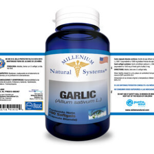 garlic 100 softgels, fitoterapéuticos de Millenium Natural Systems