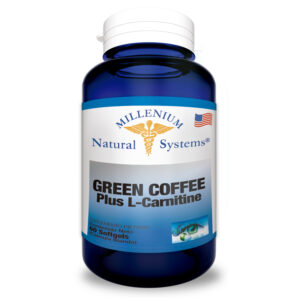 suplementos dietarios Green Coffee PLus L Carnitine 60 Softgels, millenium natural systems