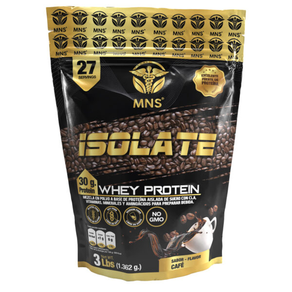 alimentos Isolate whey protein café 3 lbs, Millenium Natural Systems