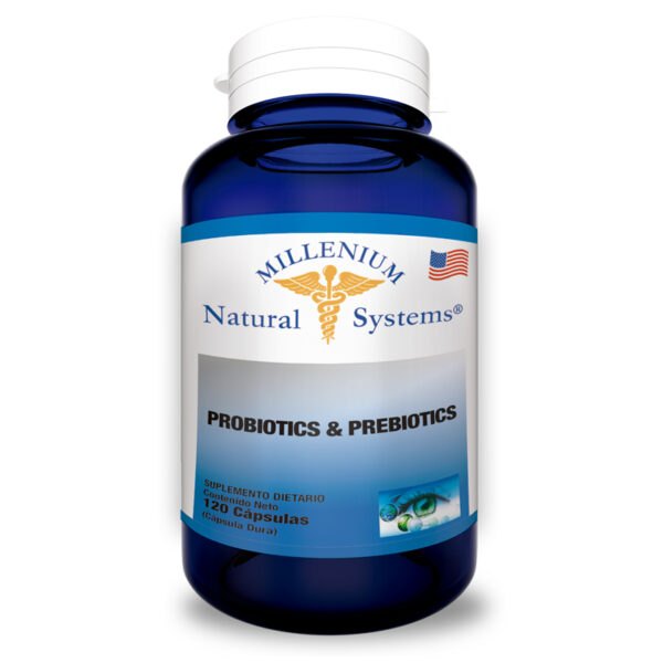 suplementos dietarios Probiotics & Prebiotics 120 Cápsulas, Millenium Natural Systems
