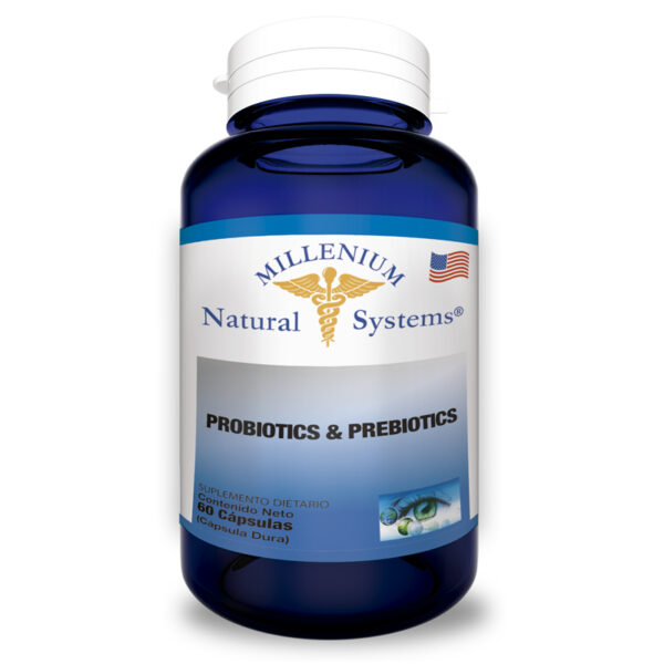 suplementos dietarios Probiotics & Prebiotics 60 Cápsulas, Millenium Natural Systems