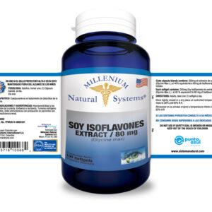Soy isoflavones 100 softgels, fitoterapéuticos de Millenium Natural Systems