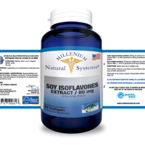 Soy isoflavones 60 softgels, fitoterapéuticos de Millenium Natural Systems