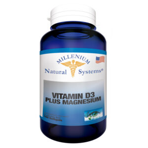 suplementos dietarios Vitamin D3 Magnesium 100 softgels, Millenium Natural Systems