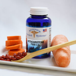 Betacaroteno 7500 UI x 100 Softgels - suplemento dietarios - Millenium Natural Systems