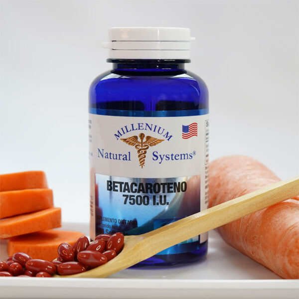 Betacaroteno 7500 UI x 100 Softgels - suplemento dietarios - Millenium Natural Systems
