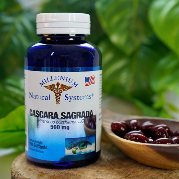 Cáscara Sagrada 500 mg x 100 Softgels - Fitoterapéutico - Millenium Natural Systems