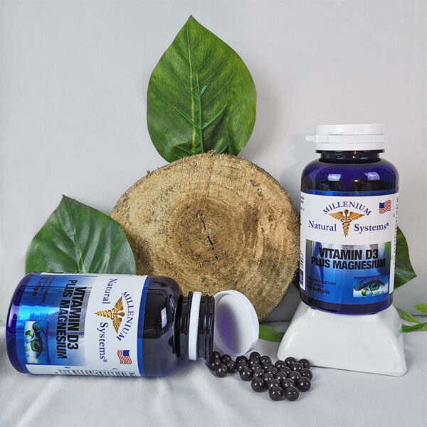Vitamin D3 Plus 2000 UI Magnesium x 100 Softgels -Suplementos dietarios - Millenium Natural Systems