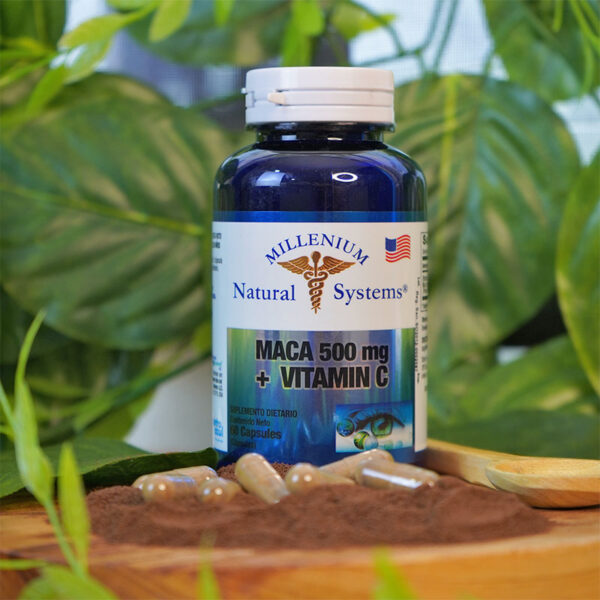 Maca 500 mg + Vitamin C x 60 Cápsulas - Millenium Natural Systems