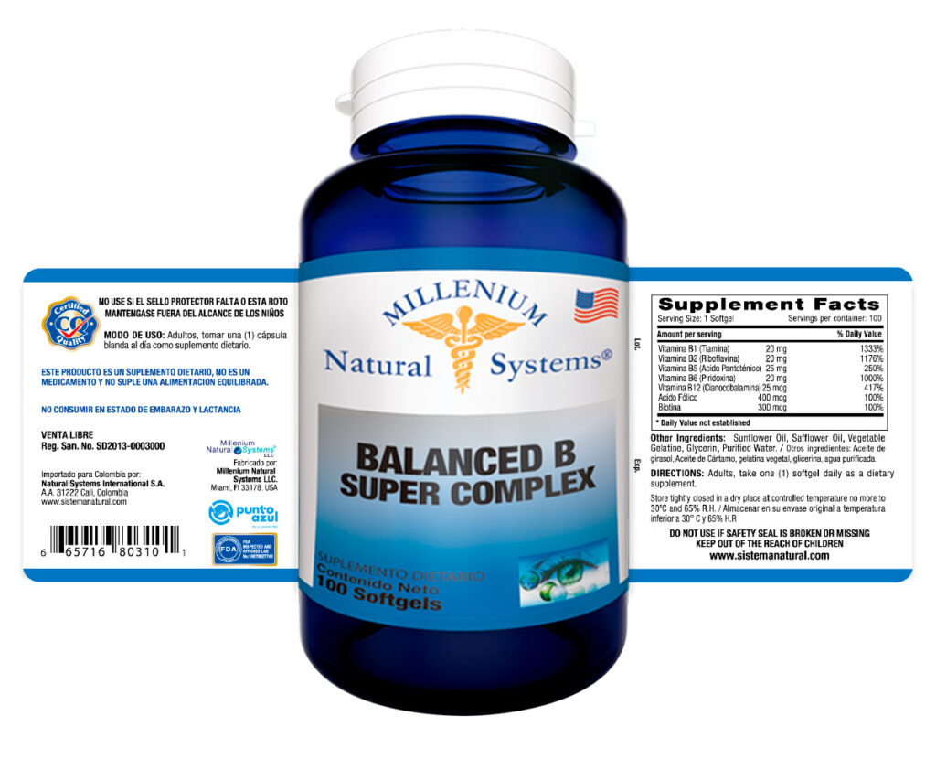 Balanced B Super Complex X 100 Softgels - Tienda Online MNS