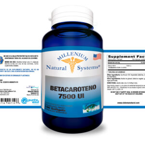 Betacaroteno 7500 UI x 100 Softgels - Millenium Natural Systems