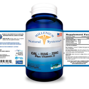 Cal Mag Zinc Plus Vitamin D x 60 Softgels - Millenium Natural Systems