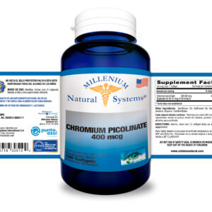 Chromium Picolinate 400 mcg x 100 Softgels - Millenium Natural Systems