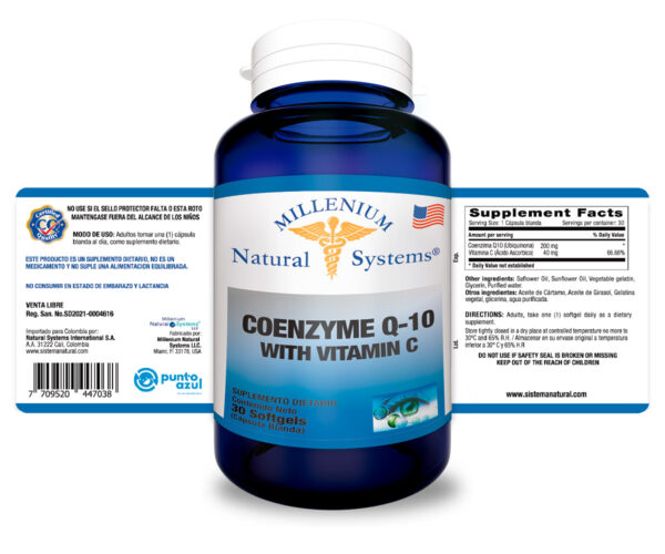 Coenzyme Q 10 200 mg x 30 Softgels - Millenium Natural Systems