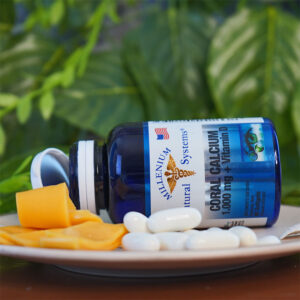 Coral Calcium 1000 mg + Vitamin D x 60 Softgels - Millenium Natural Systems
