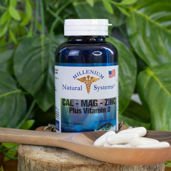 Cal Mag Zinc Plus Vitamin D x 60 Softgels - Millenium Natural Systems