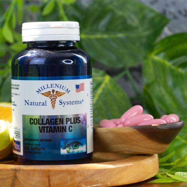 Collagen Plus Vitamin C x 100 Softgels - Millenium Natural Systems