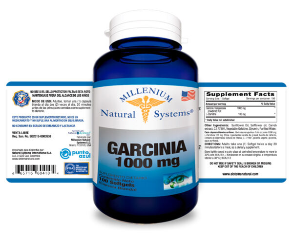 Garcinia 1000 mg x 100 Softgels Millenium Natural Systems