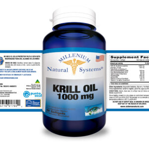Krill Oil 1000 mg x 30 Softgels Millenium Natural Systems