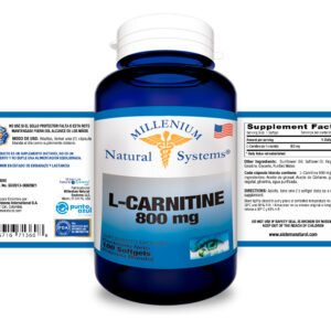 L-Carnitine 800 mg x 100 Softgels Millenium Natural Systems