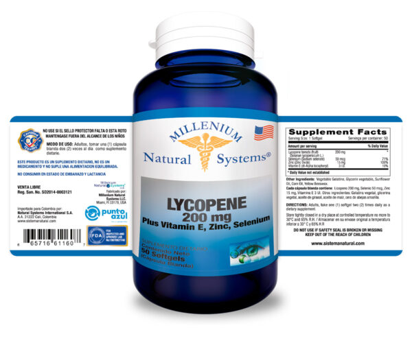 Lycopene 200 mg x 50 Softgels Millenium Natural Systems