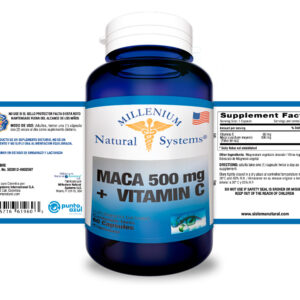 Maca 500 mg + Vitamin C x 60 Cápsulas Millenium Natural Systems