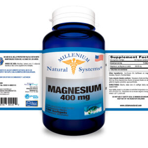 Magnesium 400 mg x 100 Softgels Millenium Natural Systems