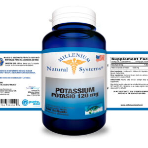 Potassium 120 mg x 100 Softgels Millenium Natural Systems
