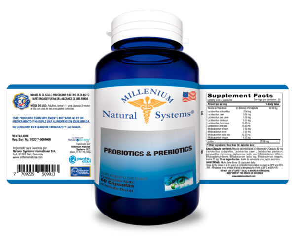 Probiotics & Prebiotics x 60 Cápsulas Millenium Natural Systems