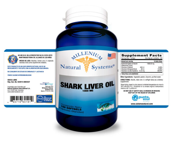 Shark Cartilage 750 mg x 90 Cápsulas Millenium Natural Systems