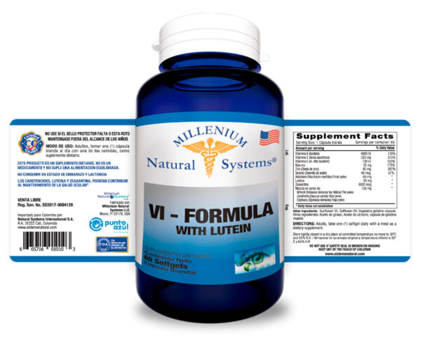VI Formula With Lutein x 60 Softgels Millenium Natural Systems