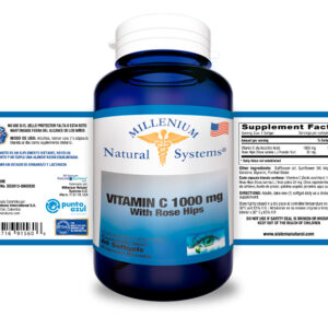 Vitamin C 1000 mg Rose Hips x 60 Softgels Millenium Natural Systems