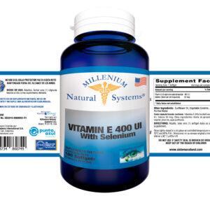 Vitamin E 400 UI + Selenium x 100 Softgels Millenium Natural Systems