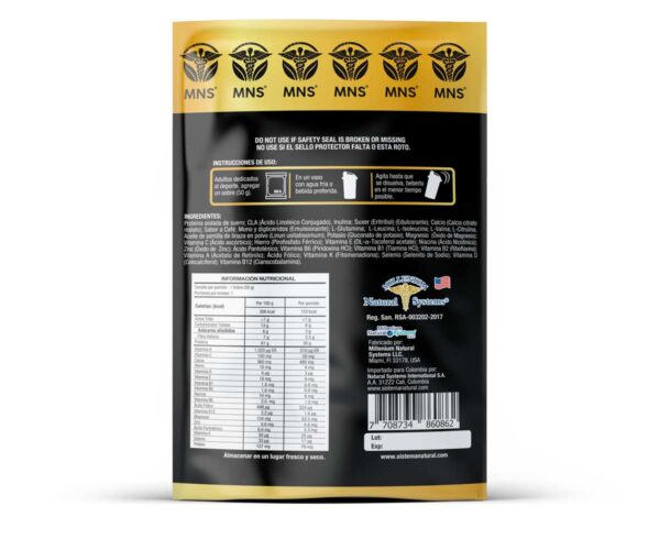 Isolate Whey Protein Sachet 50 g Sabor Café Millenium Natural Systems