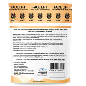 Face Lift Hyaluronic Acid With Gogi x 10 Twist Caps Millenium Natural Systems