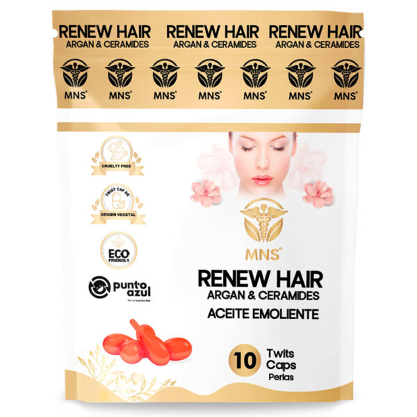 Renew Hair Argan & Ceramides x 10 Twist Caps Millenium Natural Systems