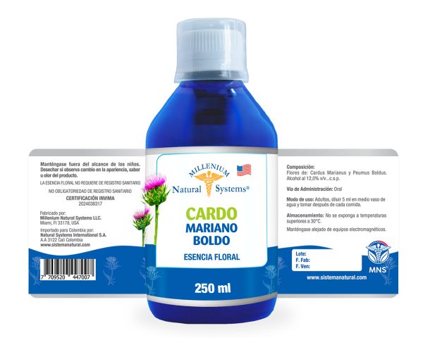 Esencia floral Cardo Mariano Boldo 250 ml Millenium Natural Systems