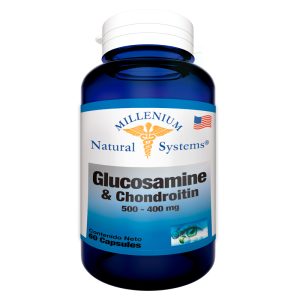 Glucosamine & Chondroitin 500- 400 mg x 60 capsules Millenium Natural Systems