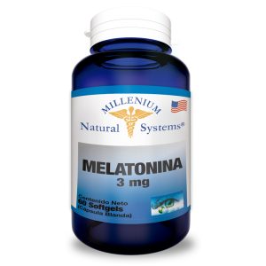 Melatonina 3 mg x 60 softgels Millenium Natural Systems