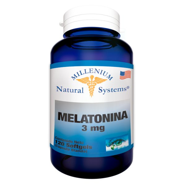 Melatonina 3 mg x 120 softgels Millenium Natural Systems