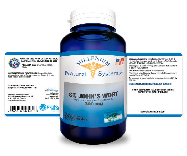 St. John`s Wort 300 mg x 60 capsules Millenium Natural Systems